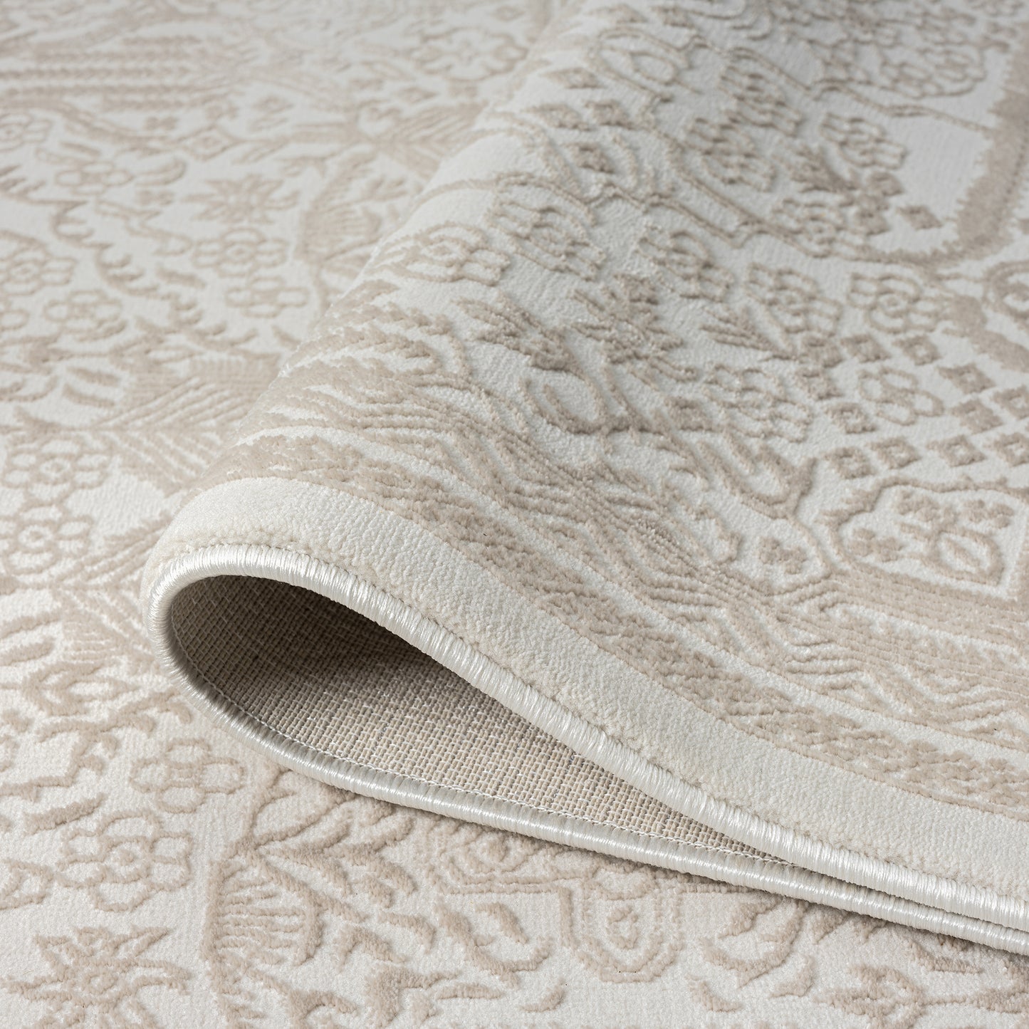 Grande Jacquard Rug - Sand - 240x330 - Cosy Abode
