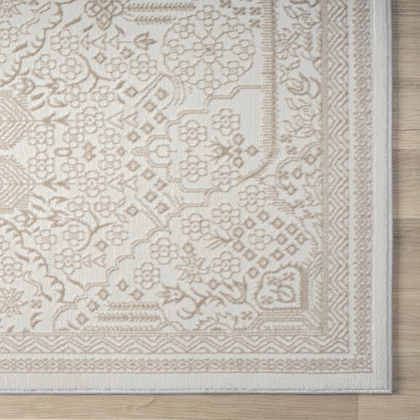 Grande Jacquard Rug - Sand - 240x330 - Cosy Abode