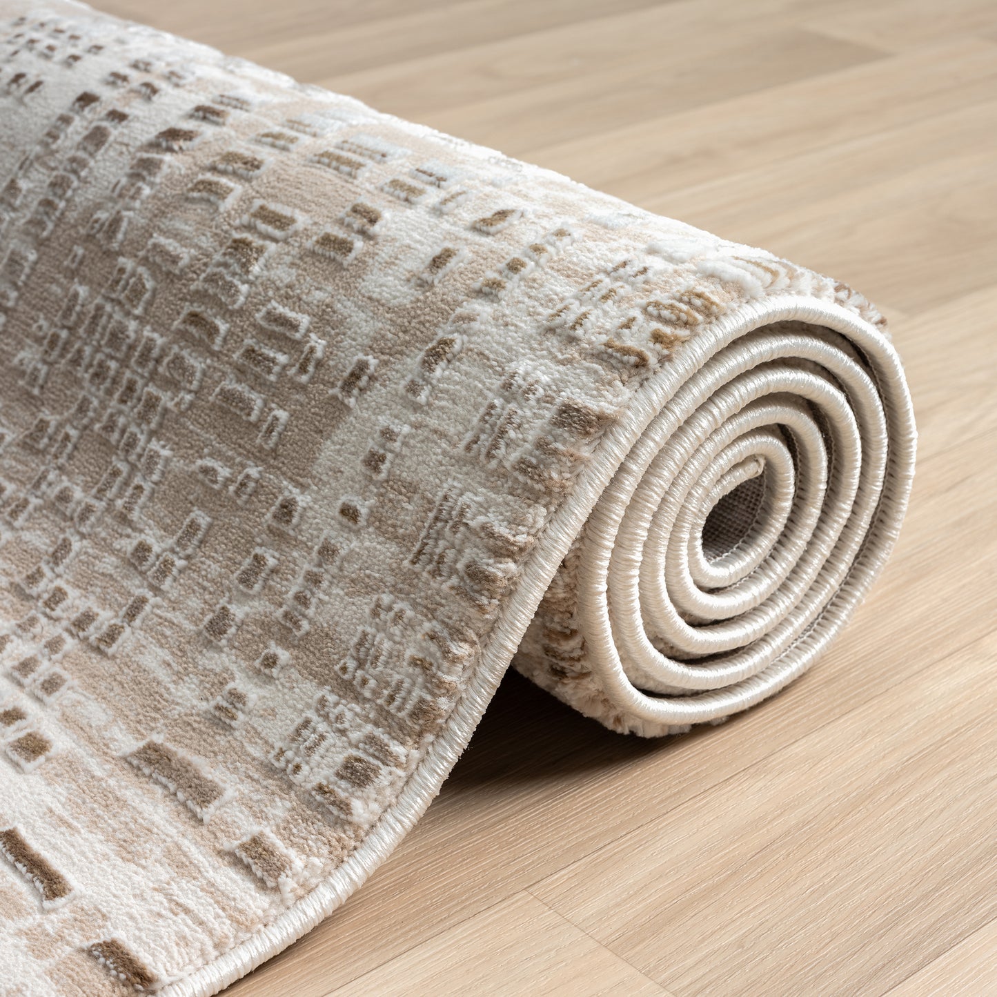 Grande Jacquard Rug - Taupe - 240x330 - Cosy Abode