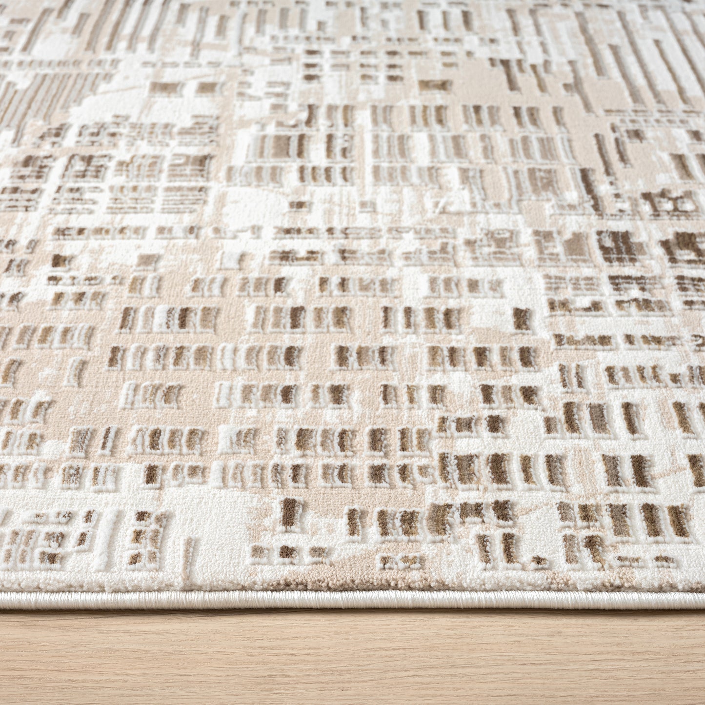 Grande Jacquard Rug - Taupe - 240x330 - Cosy Abode