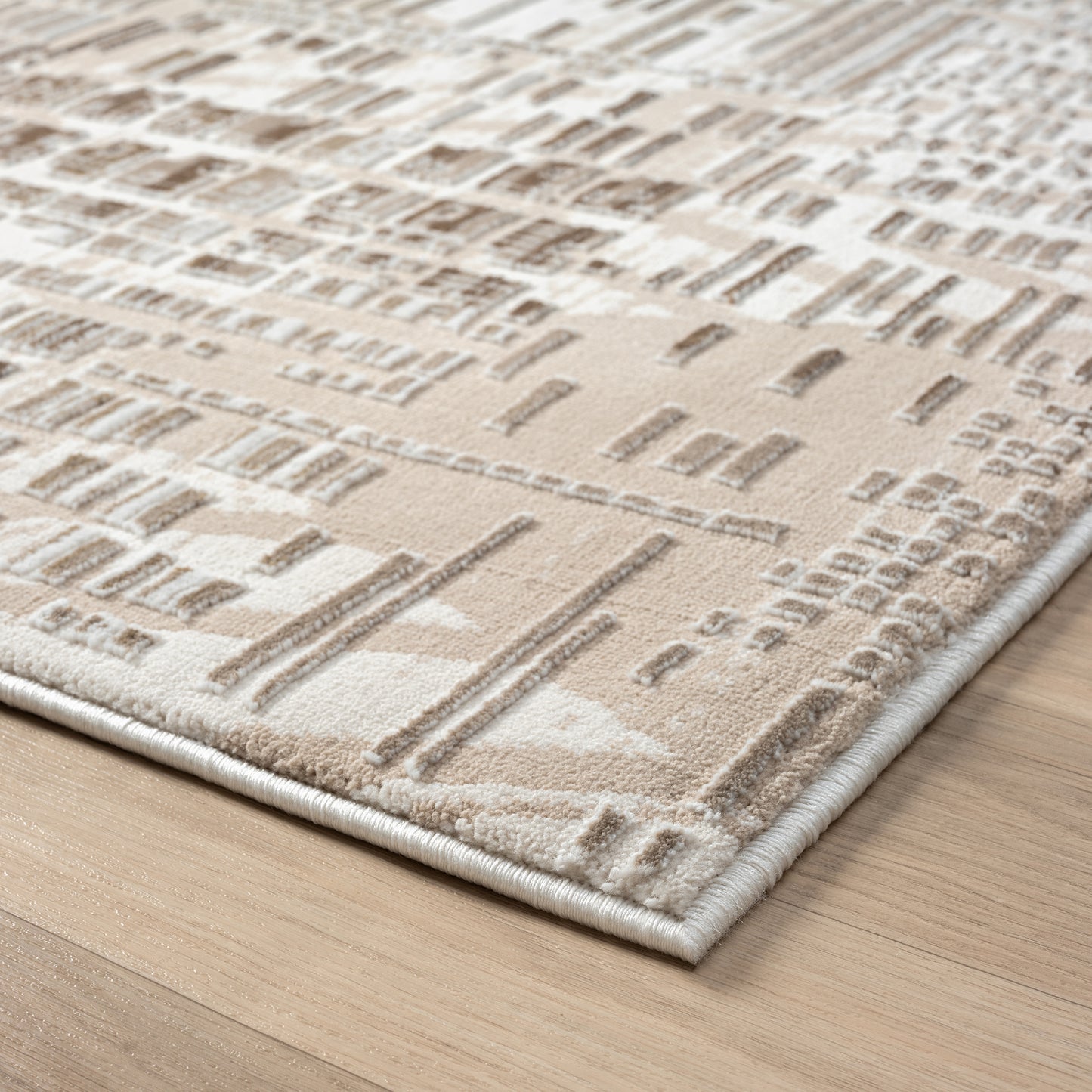 Grande Jacquard Rug - Taupe - 240x330 - Cosy Abode