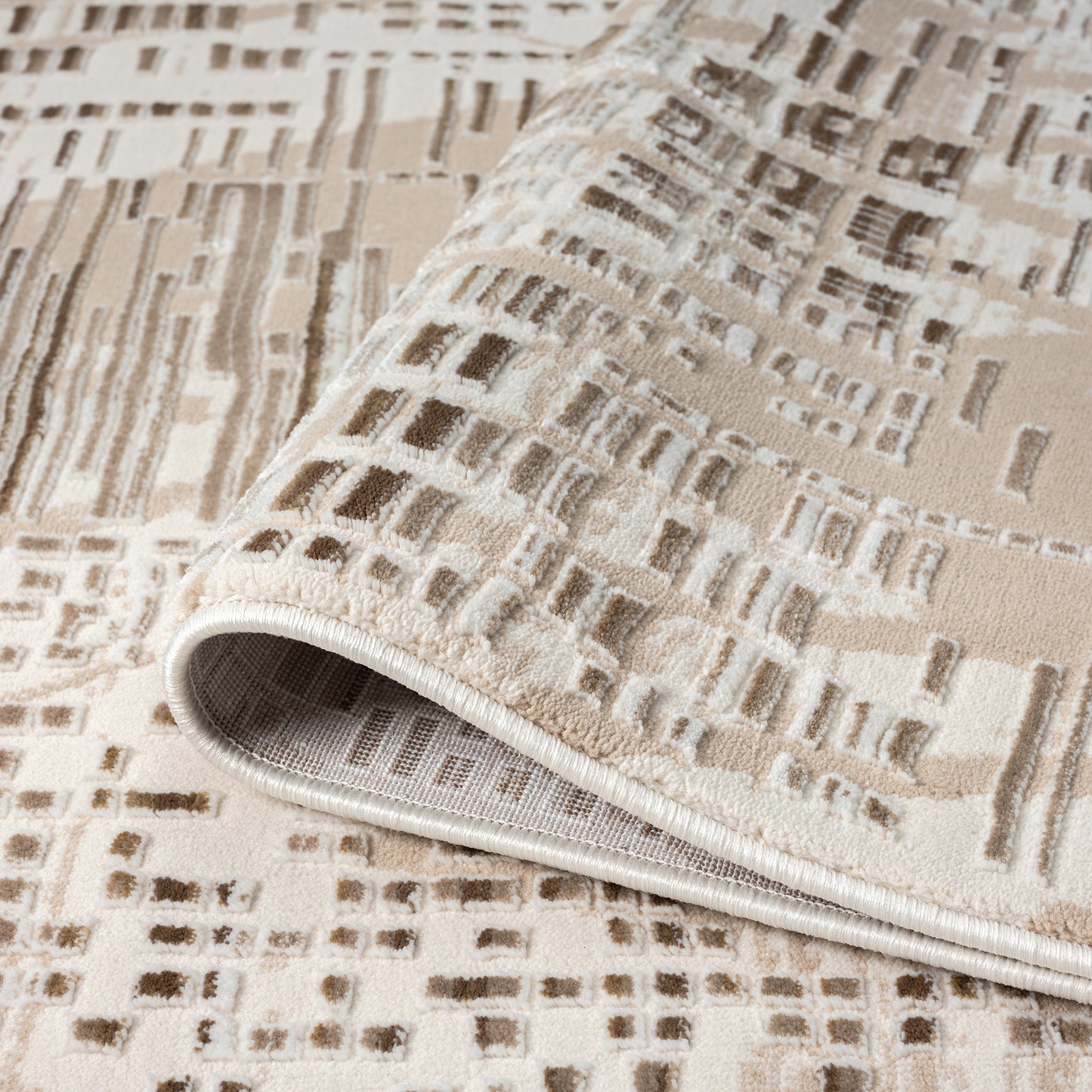 Grande Jacquard Rug - Taupe - 240x330 - Cosy Abode