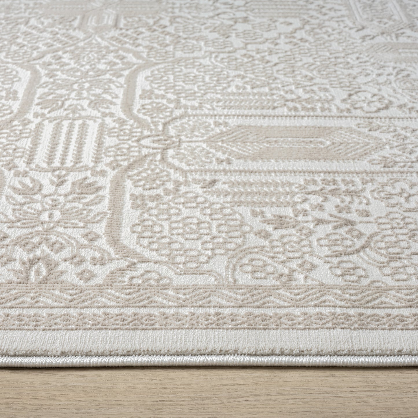 Grande Jacquard Rug - Sand - 300x400 - Cosy Abode