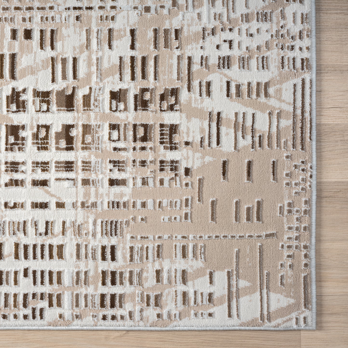 Grande Jacquard Rug - Taupe - 300x400 - Cosy Abode