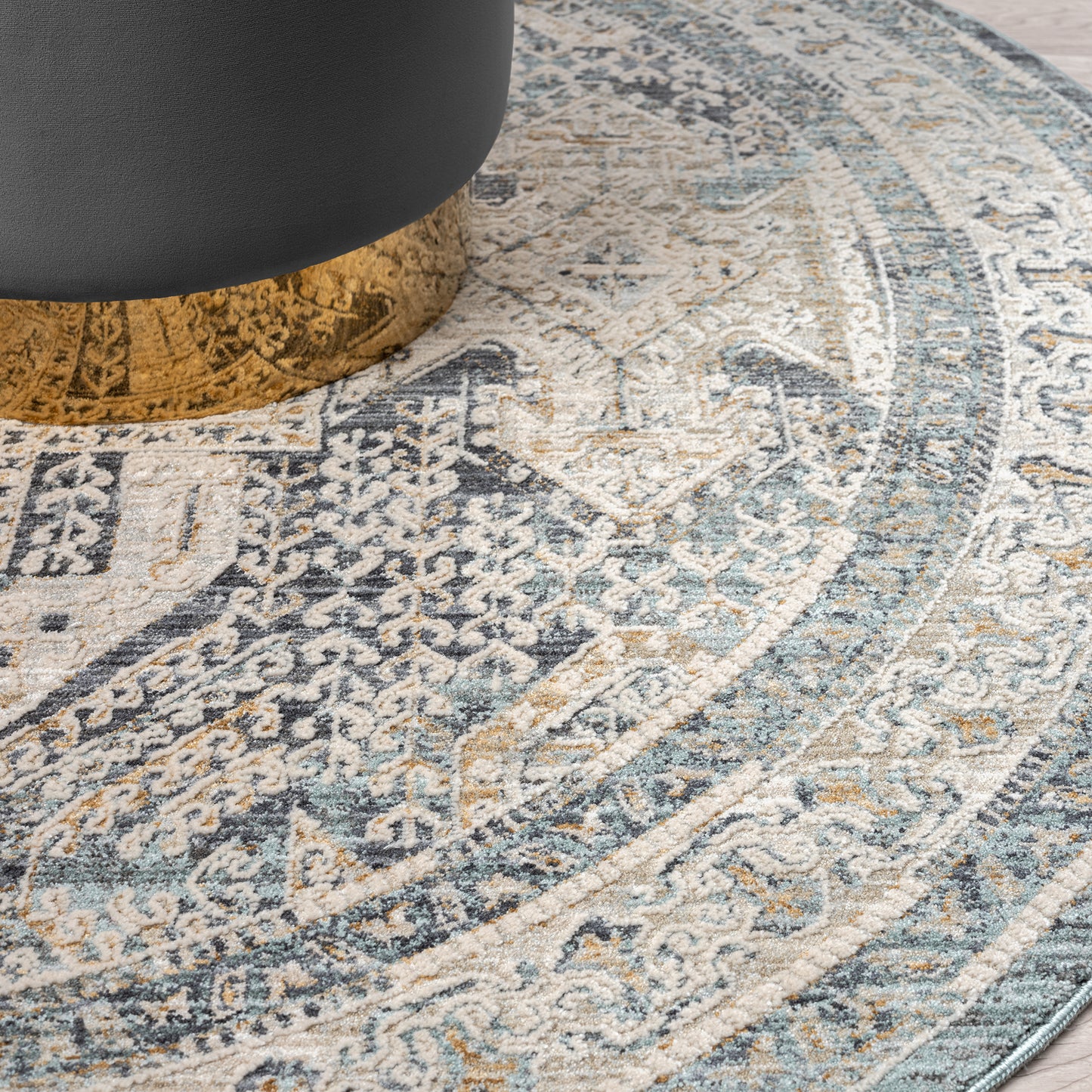 Aubre Contemporary Area Rug - Charcoal - 300x400 - Cosy Abode