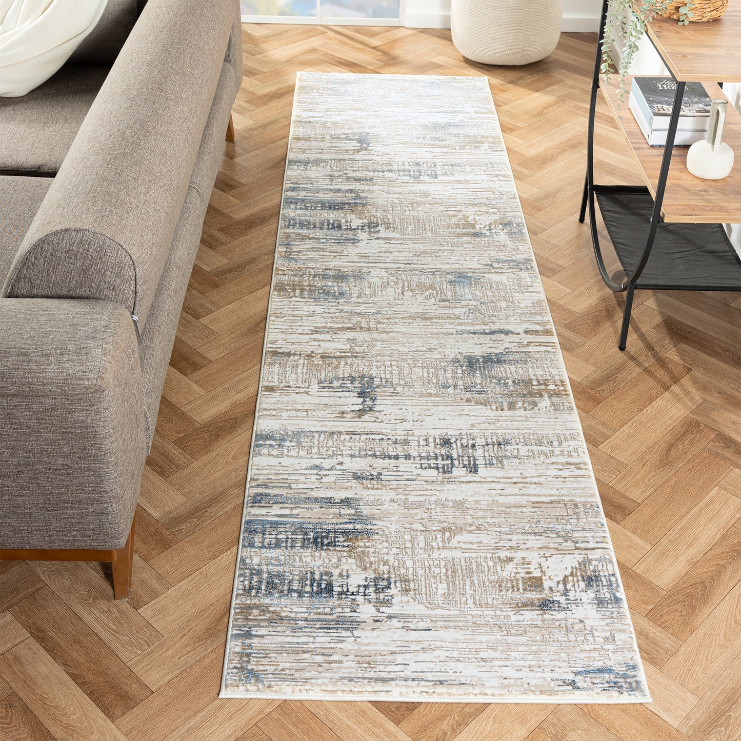 Grande Jacquard Rug - Stone - 80x150 - Cosy Abode