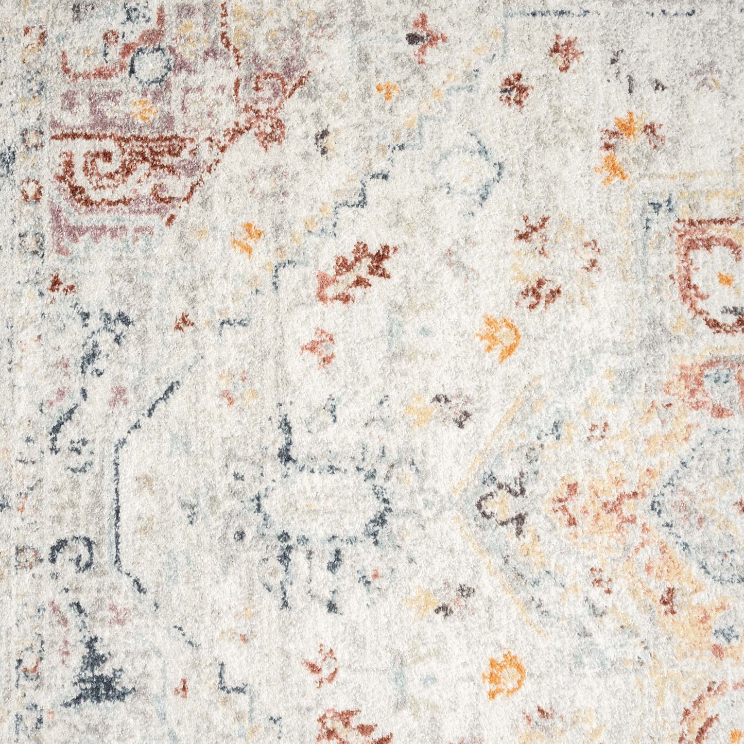 Ornate Persian Vintage Rug - Cream - 80x150 - Cosy Abode
