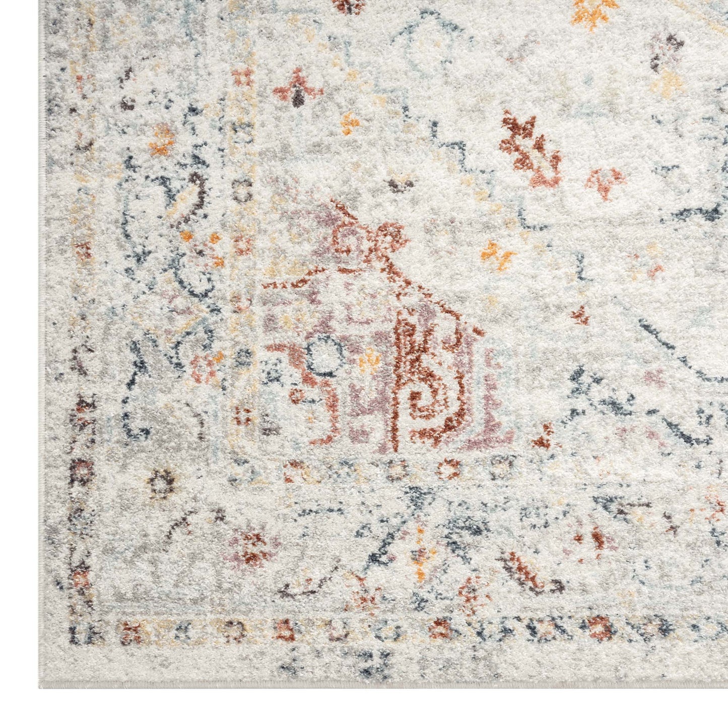 Ornate Persian Vintage Rug - Cream - 80x150 - Cosy Abode