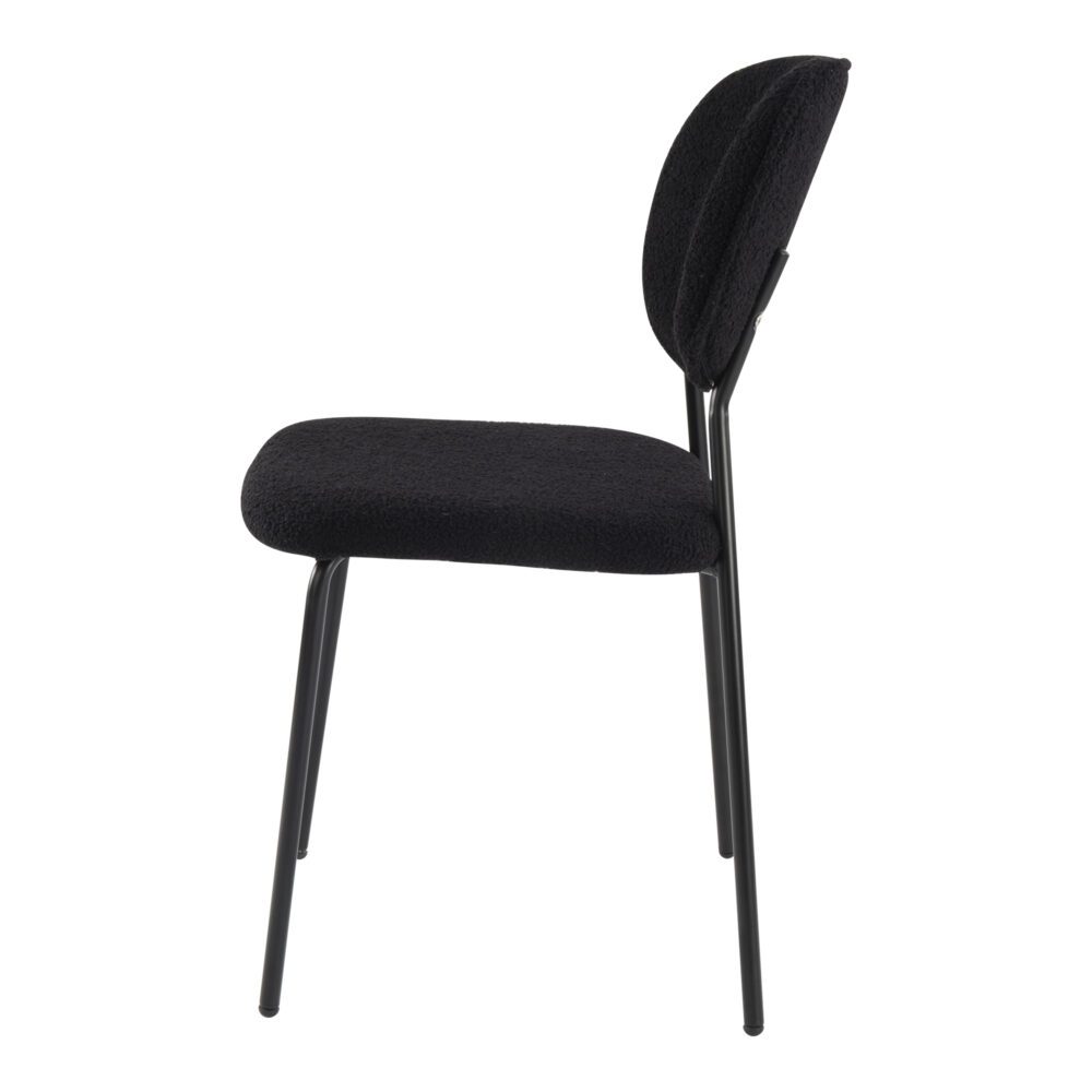 Charcoal Charm Armless Dining Chair Duo - Cosy Abode