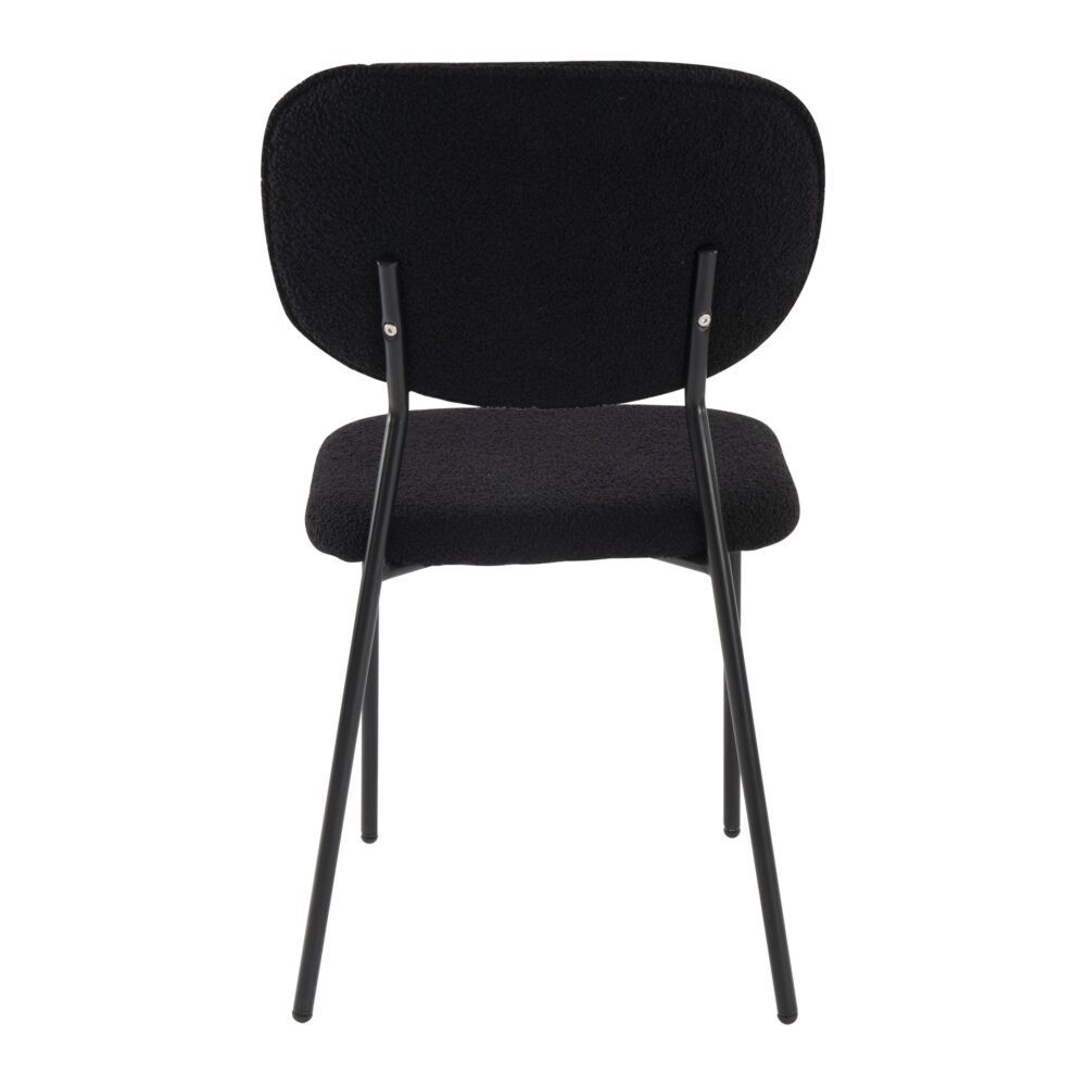 Charcoal Charm Armless Dining Chair Duo - Cosy Abode