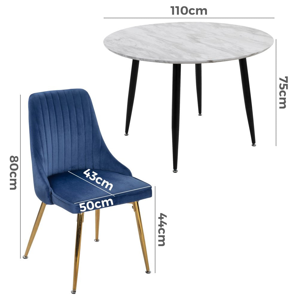 Ocean Velvet Breakfast & Dining Set - Cosy Abode