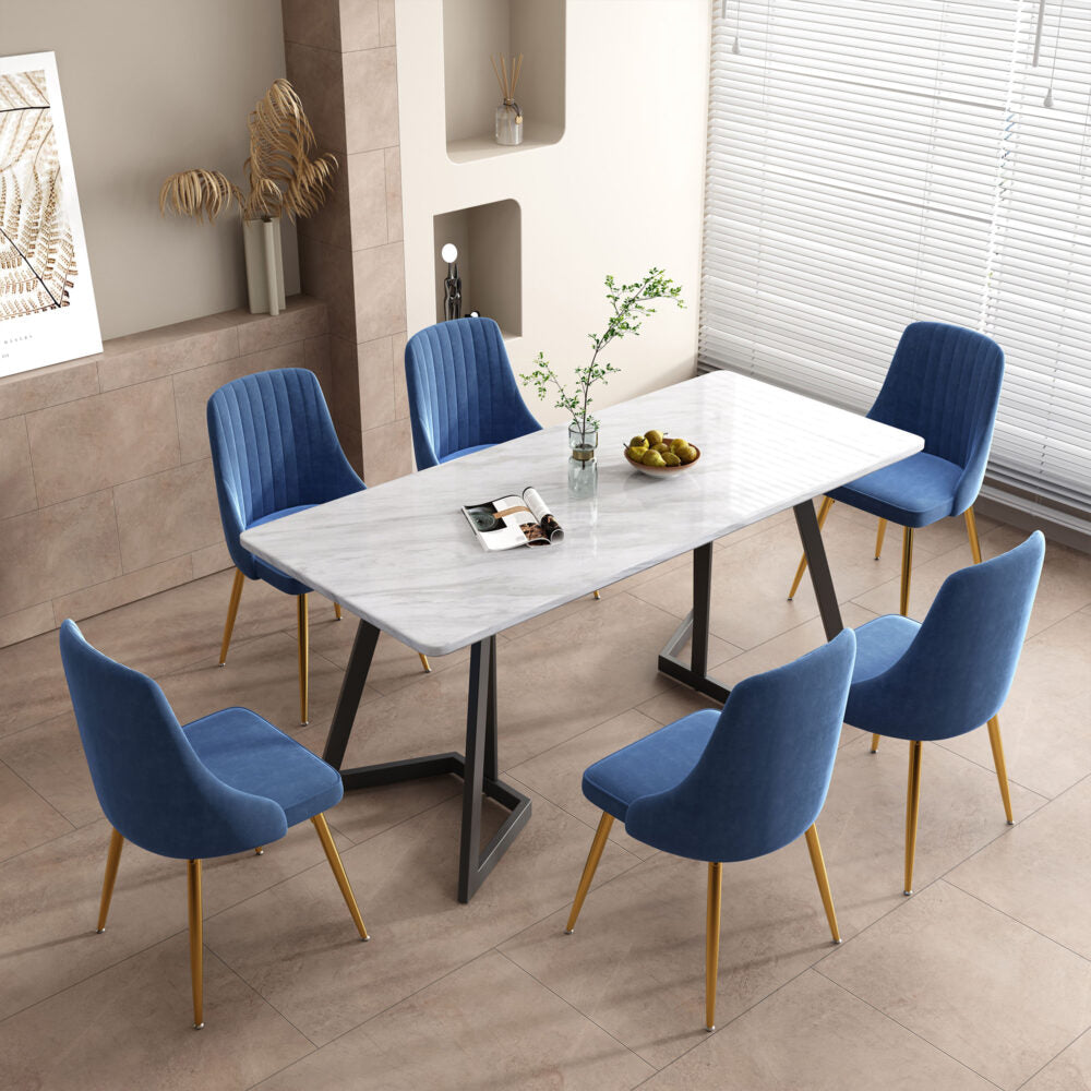 Marble Bliss Dining Set - Cosy Abode
