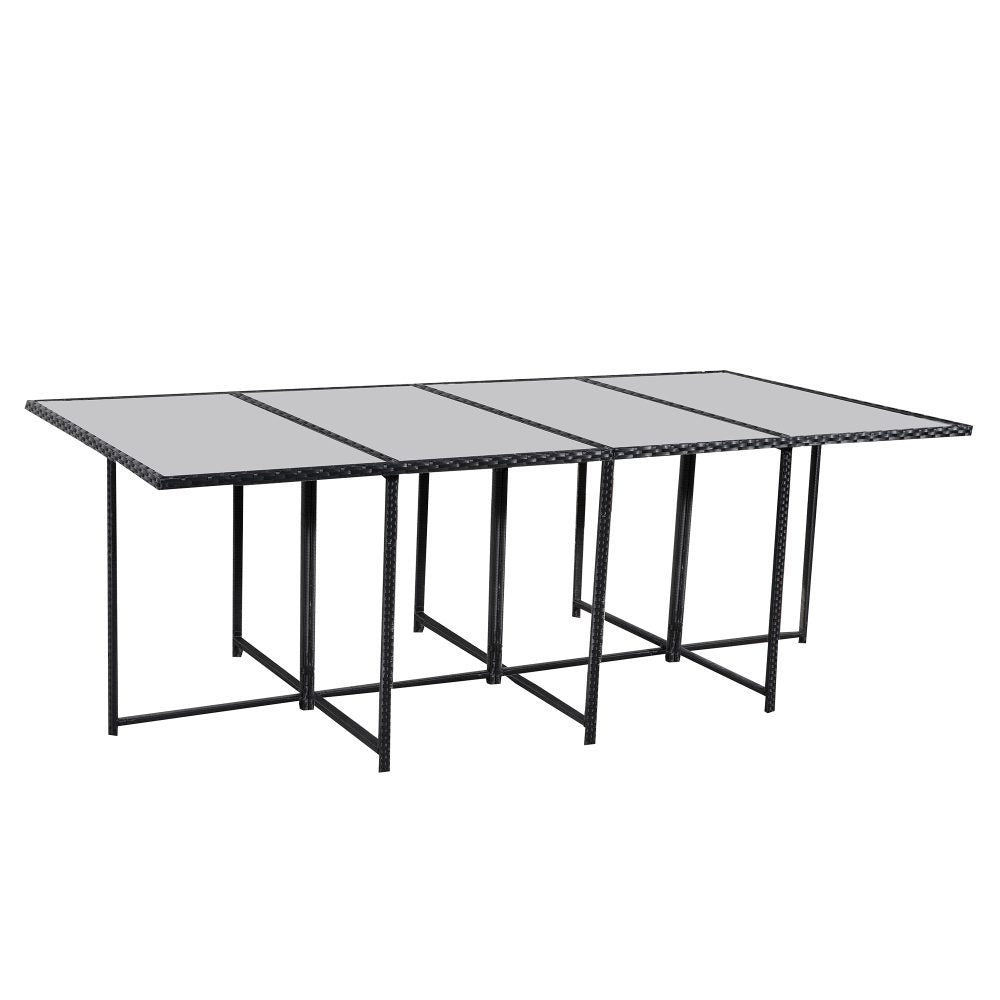 Bali 13PC Outdoor Dining Set-Black - Cosy Abode