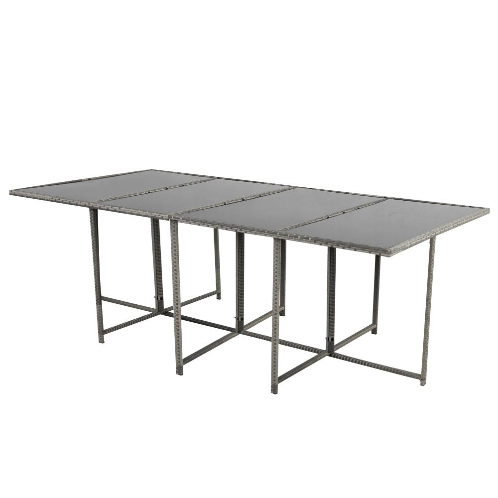 Bali 13PC Outdoor Dining Set-Grey - Cosy Abode