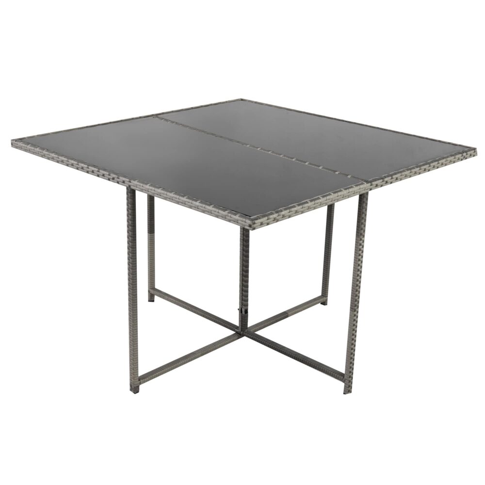 Horrocks 8 Seater Outdoor Dining Set with Space Saving Design - Grey - Cosy Abode