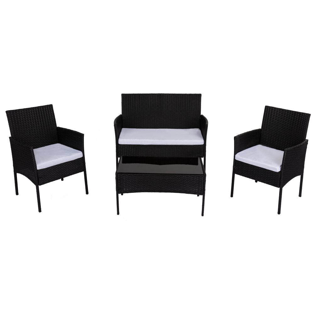 Ville 4-Seater PE Wicker Outdoor Lounge Sofa Set - Cosy Abode