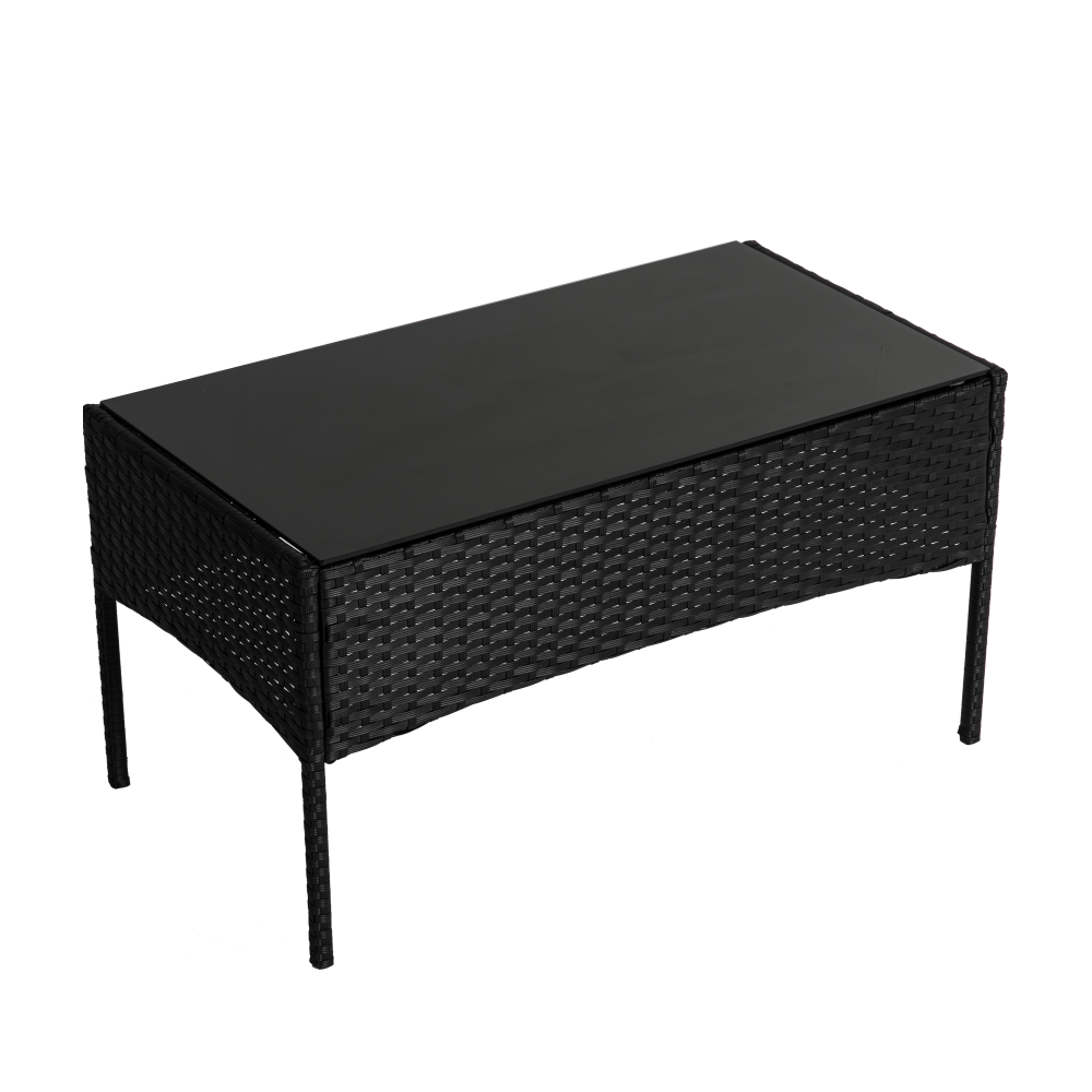 Ville 4-Seater PE Wicker Outdoor Lounge Sofa Set - Cosy Abode