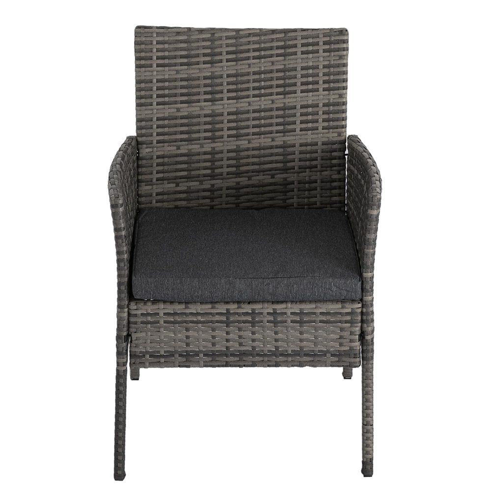 Rural Style Outdoor Grey Wicker 6 Seater Dining Set - Cosy Abode