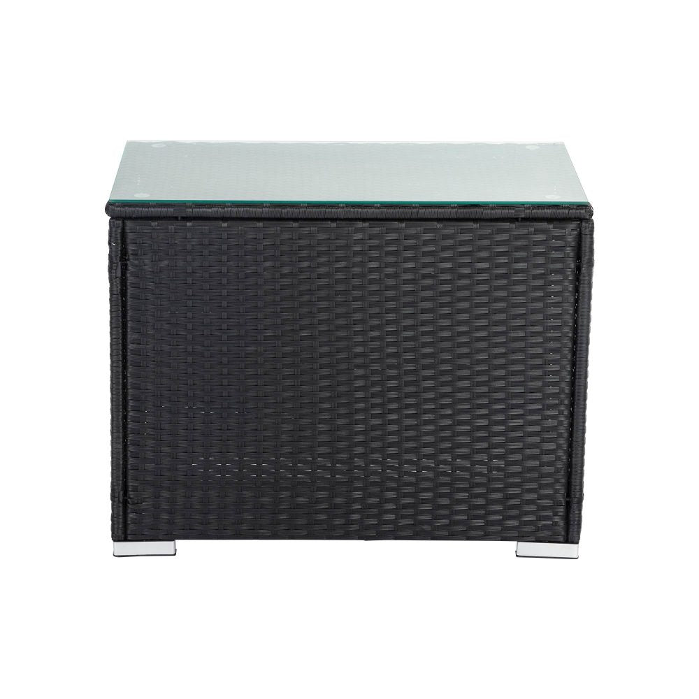 Wicker End Table - Black - Cosy Abode