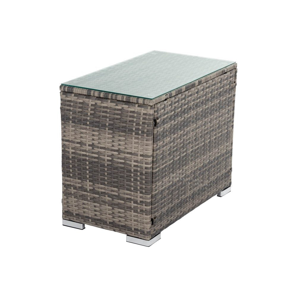 Wicker End Table - Grey - Cosy Abode