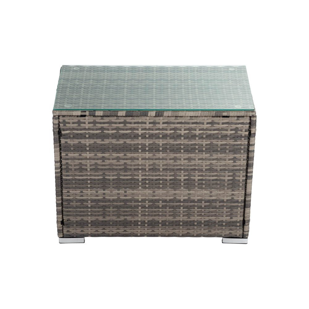 Wicker End Table - Grey - Cosy Abode