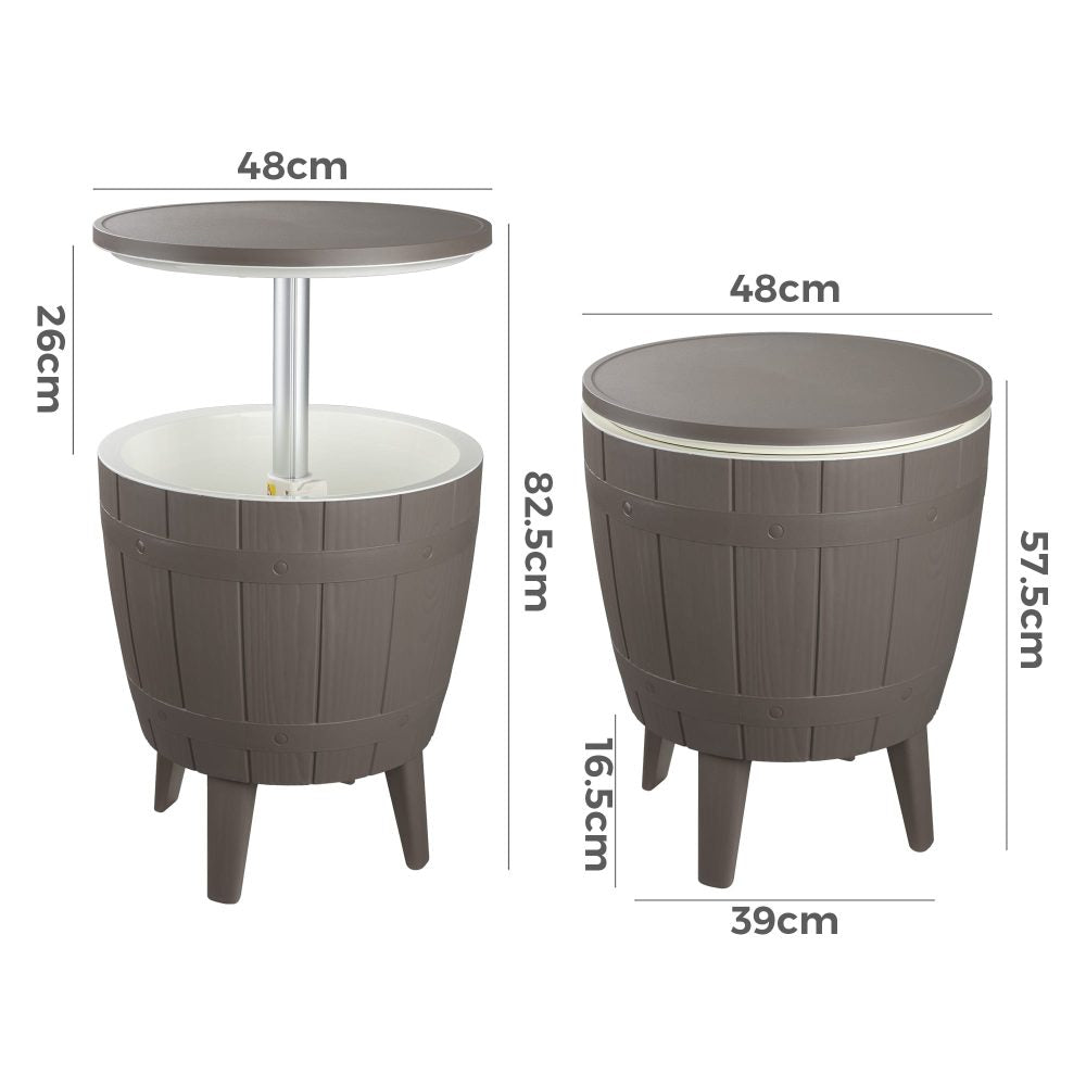 Taupe Cooler Table - Cosy Abode