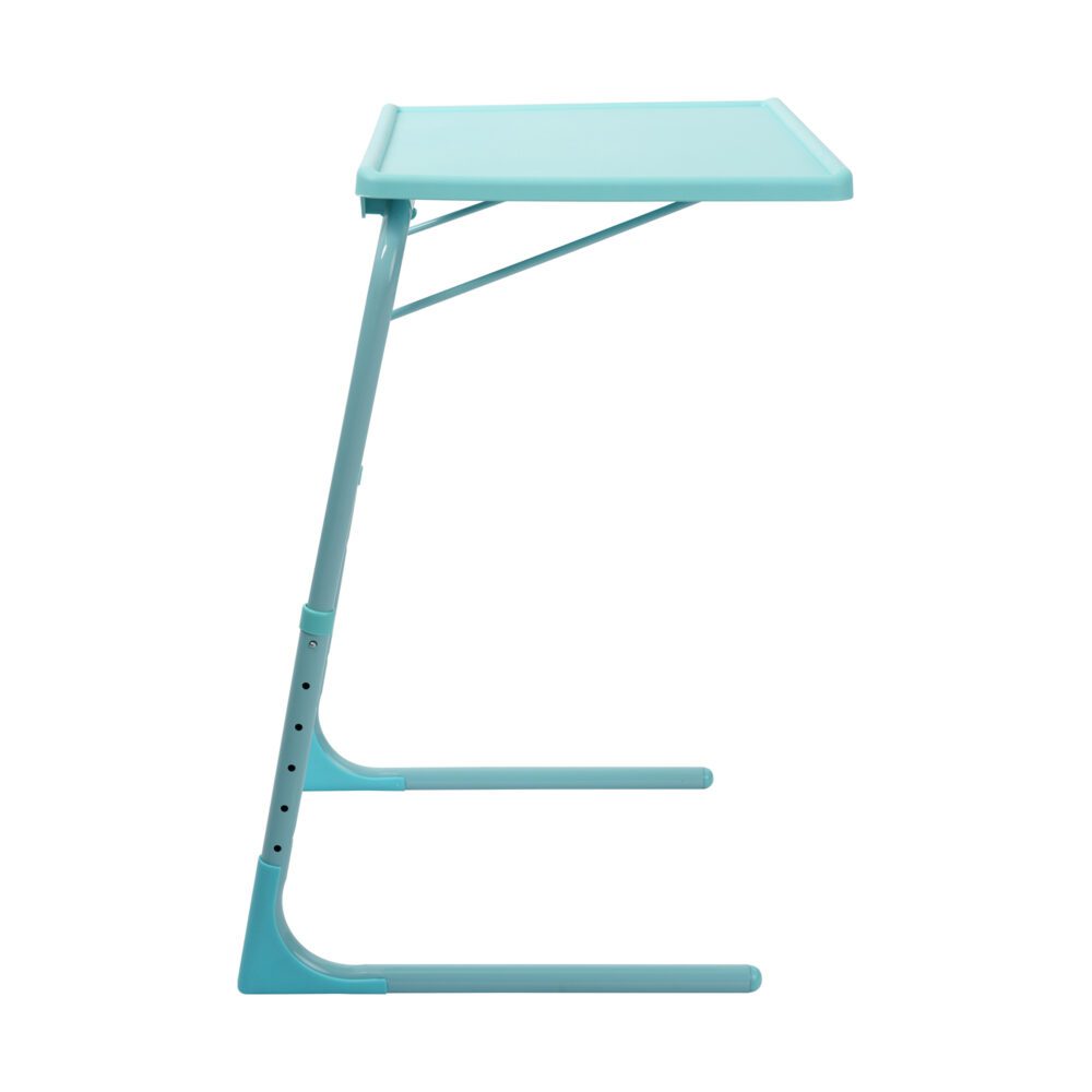 Foldable Table Adjustable Tray Laptop Desk with Removable Cup Holder-Turquoise - Cosy Abode