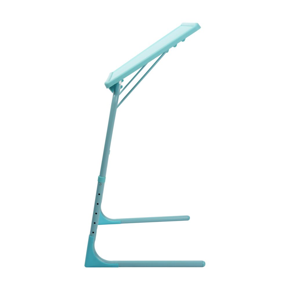 Foldable Table Adjustable Tray Laptop Desk with Removable Cup Holder-Turquoise - Cosy Abode