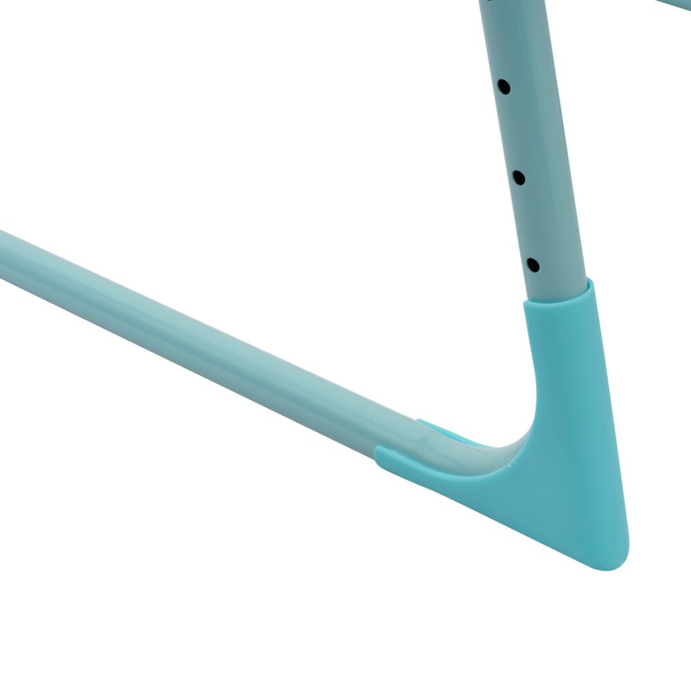 Foldable Table Adjustable Tray Laptop Desk with Removable Cup Holder-Turquoise - Cosy Abode