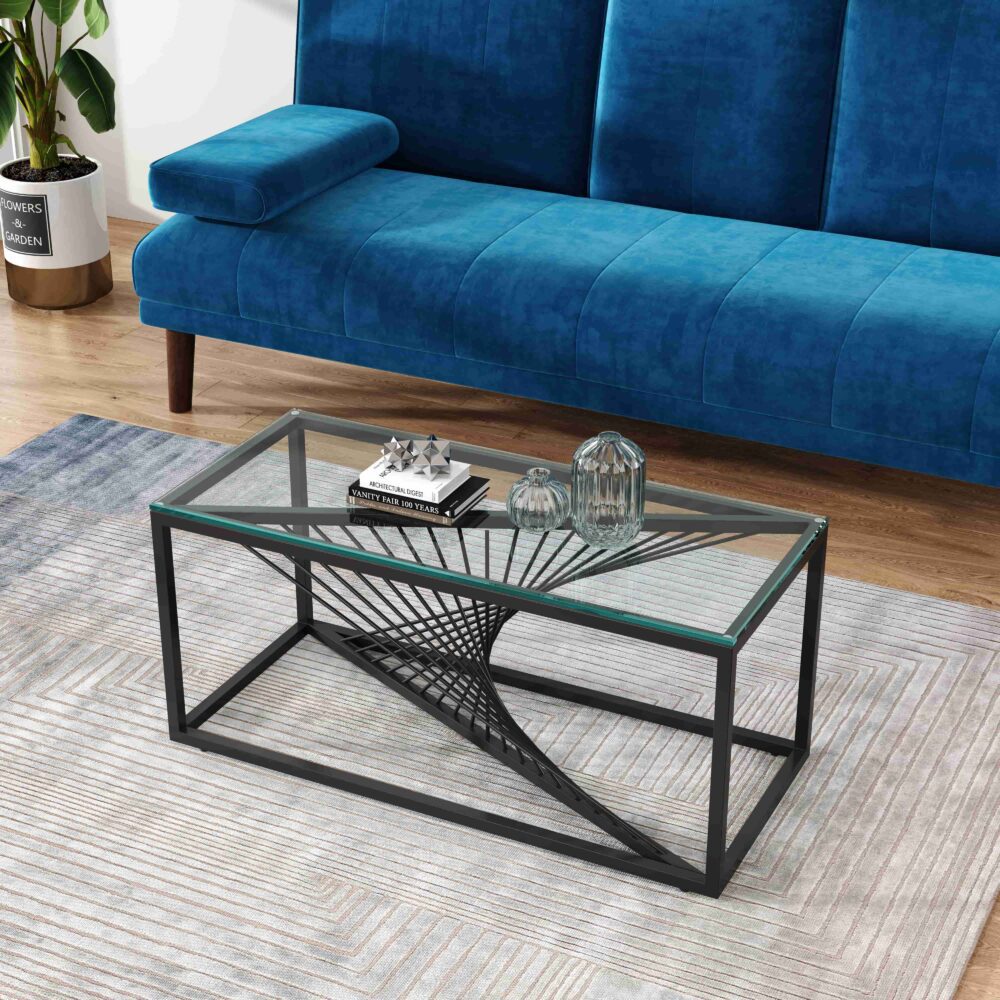 Eleganza Glass Enclave Coffee Table - Cosy Abode
