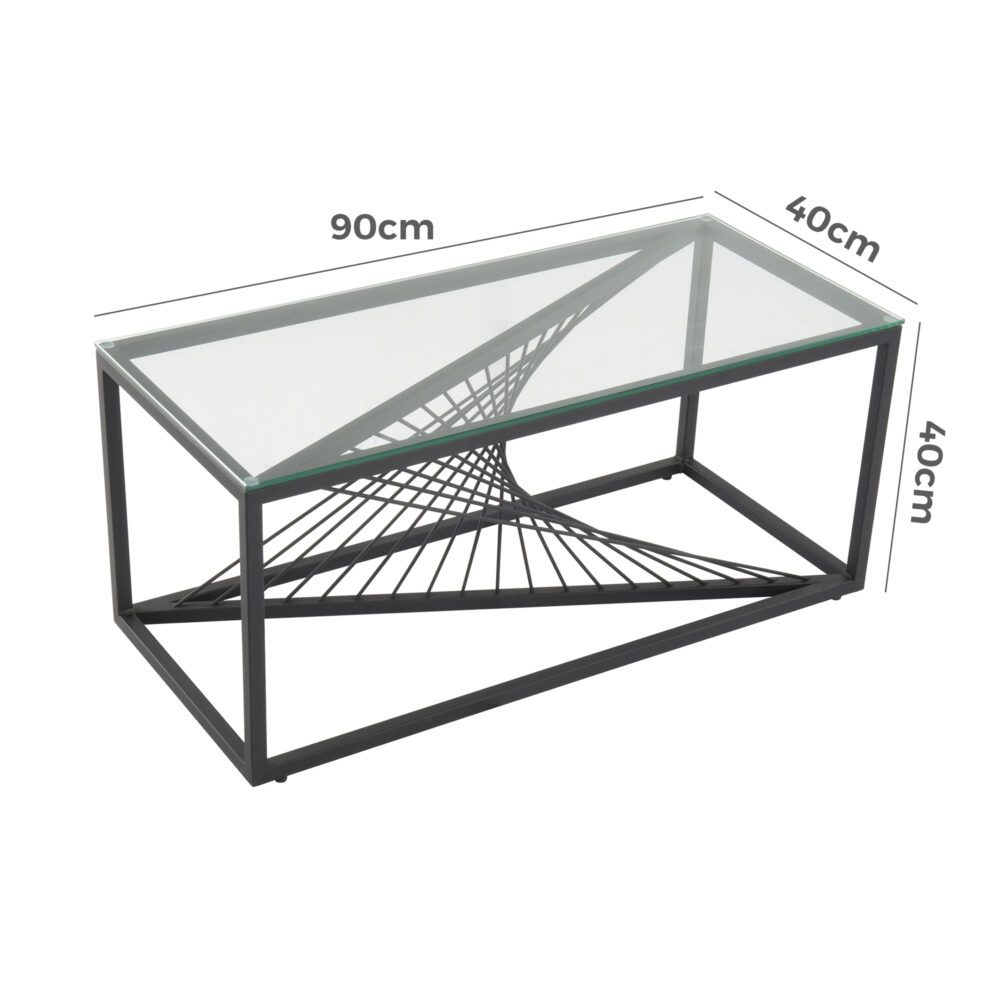 Eleganza Glass Enclave Coffee Table - Cosy Abode