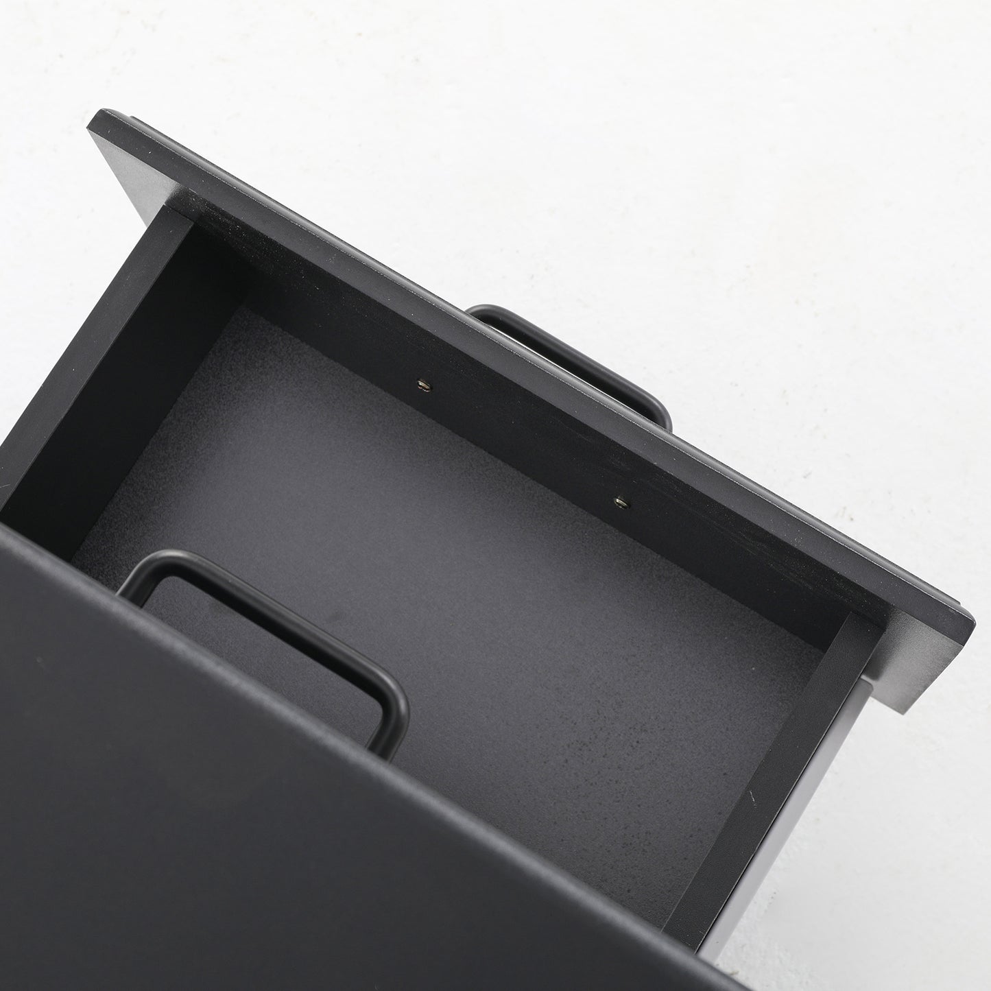 Bedside Table Side Storage Cabinet Nightstand Bedroom 2 Drawer KEVA BLACK - Cosy Abode