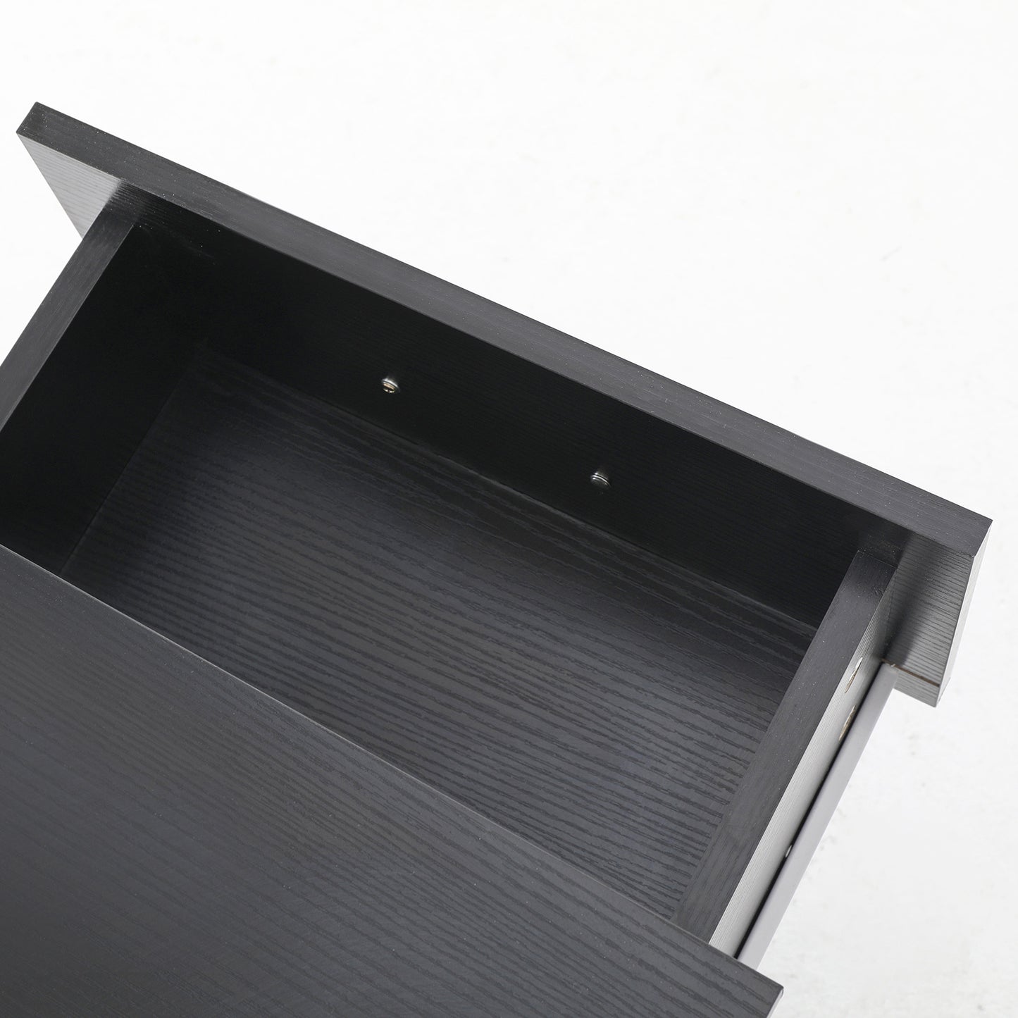 Bedside Table Side Storage Cabinet Nightstand Bedroom 1 Drawer 1 Shelf ELLA - BLACK - Cosy Abode