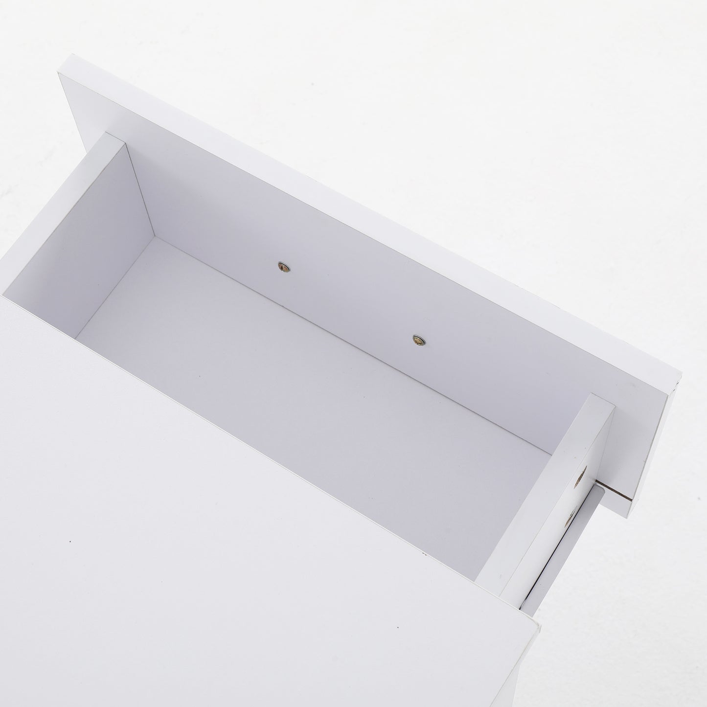 Bedside Table Side Storage Cabinet Nightstand Bedroom 1 Drawer 1 Shelf ELLA - WHITE - Cosy Abode
