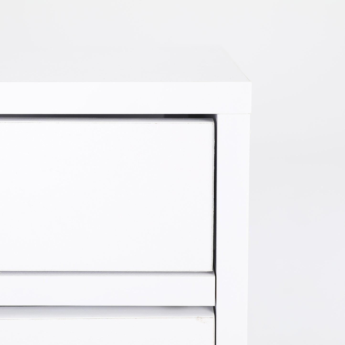 Bedside Table 2 Drawer Wood Leg Storage Cabinet Nightstand SUZY WHITE - Cosy Abode