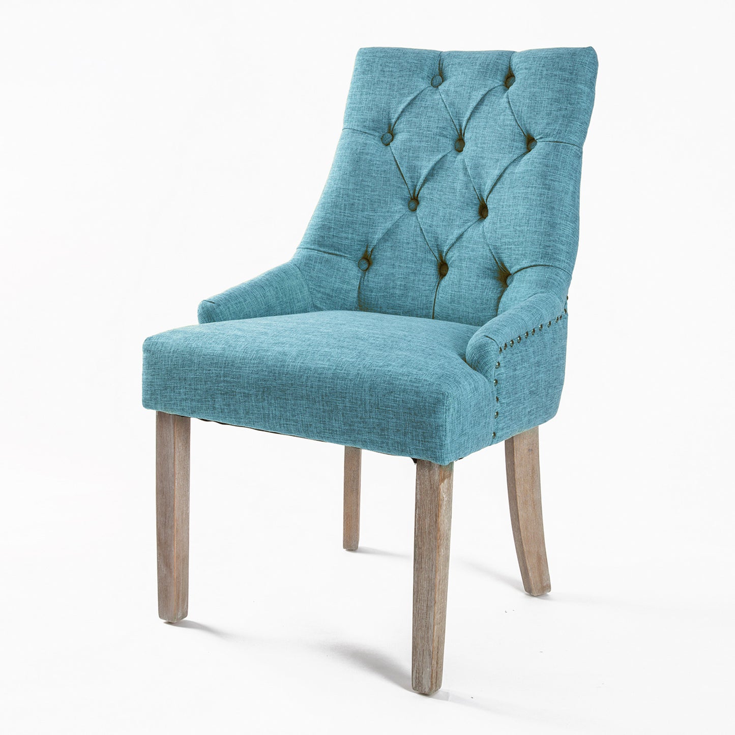 French Provincial Dining Chair Oak Leg AMOUR BLUE - Cosy Abode