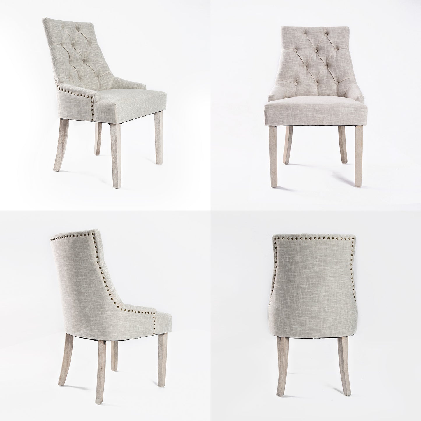 French Provincial Dining Chair Oak Leg AMOUR CREAM - Cosy Abode