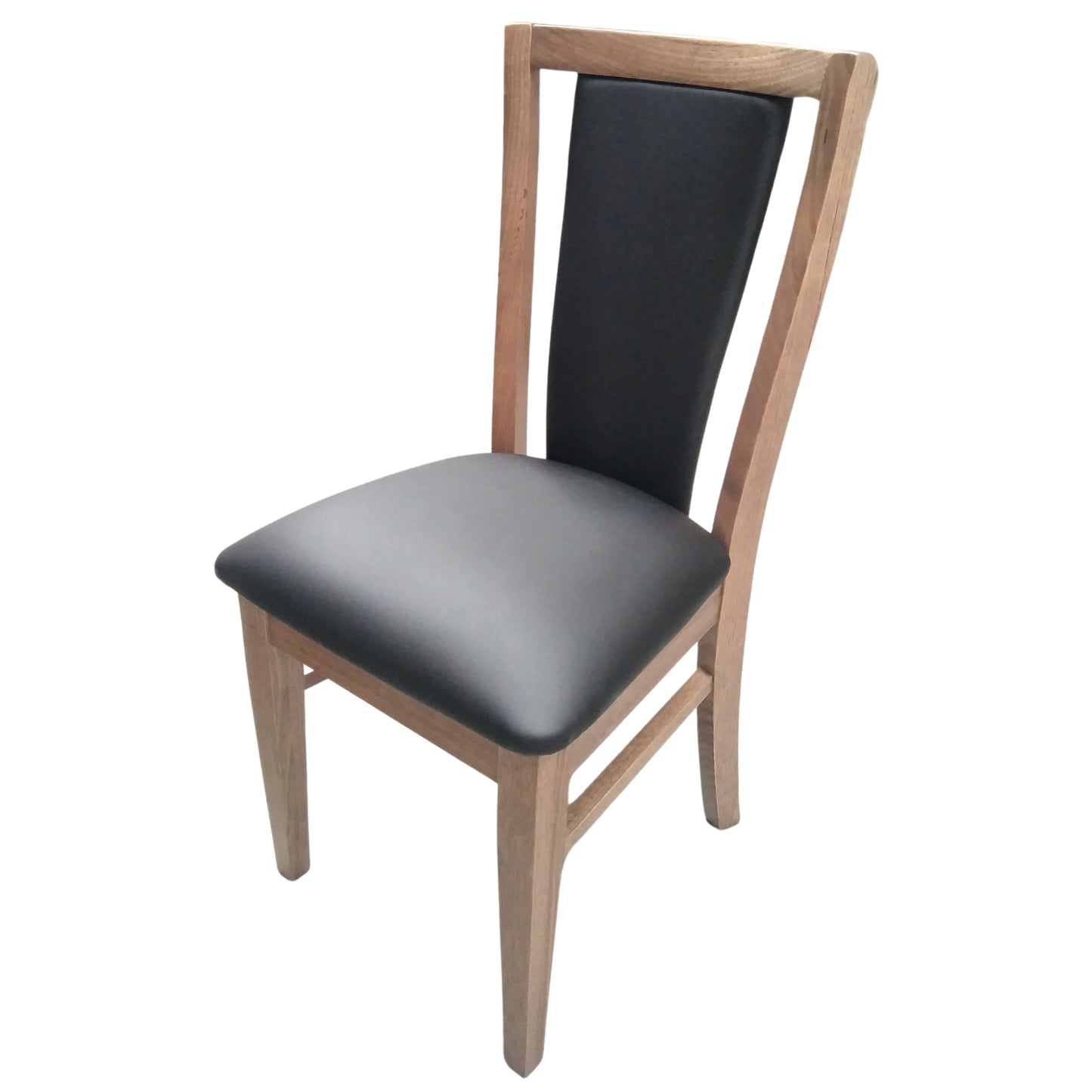 Fairmont 6pc Set Dining Chair PU Leather Seat Padded Back Solid Oak Timber Wood - Cosy Abode
