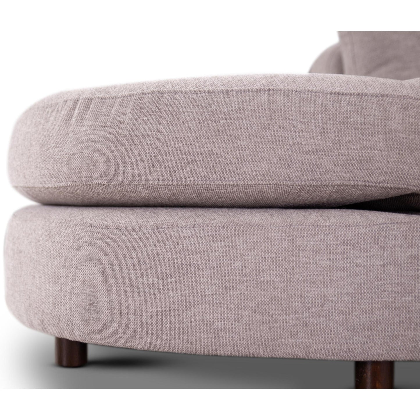 Sunshine Single Sofa Chair Fabric Swivel Ottoman - Steel - Cosy Abode