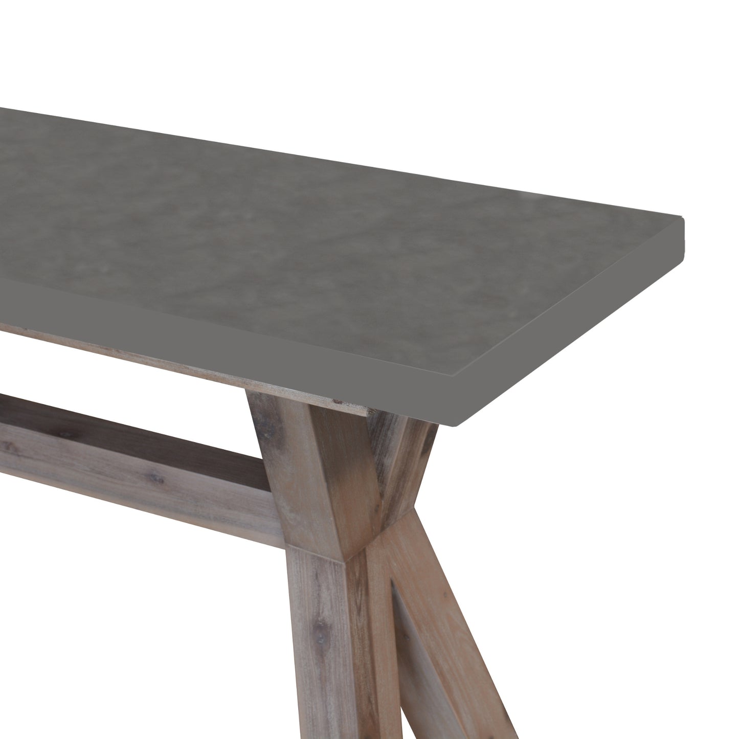 Stony 130cm Hall Entrance Console Table with Concrete Top - Grey - Cosy Abode