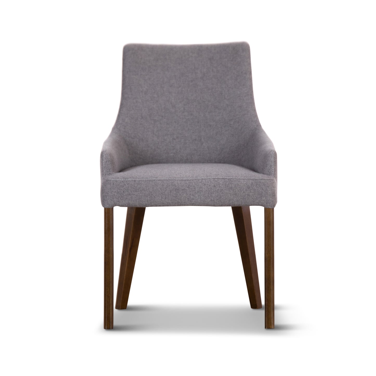 Tuberose Dining Chair Set of 6 Fabric Seat Solid Acacia Wood Furniture - Grey - Cosy Abode