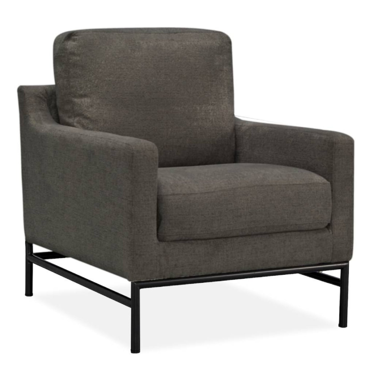 Mylah Fabric Armchair Occasional Accent Arm Chair Charcoal - Cosy Abode