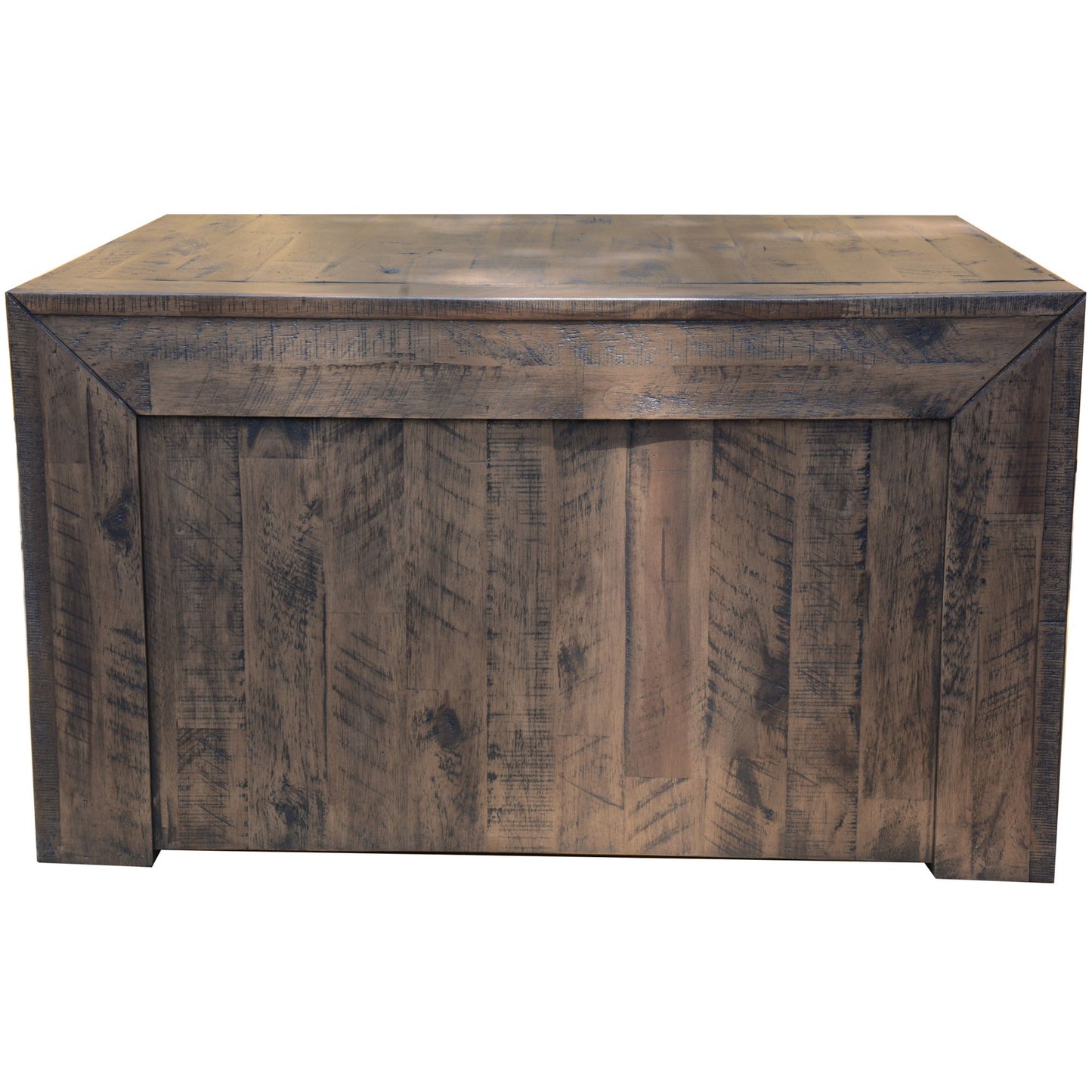 Catmint Coffee Table 127cm 2 Drawer Solid Acacia Wood - Stone Grey - Cosy Abode
