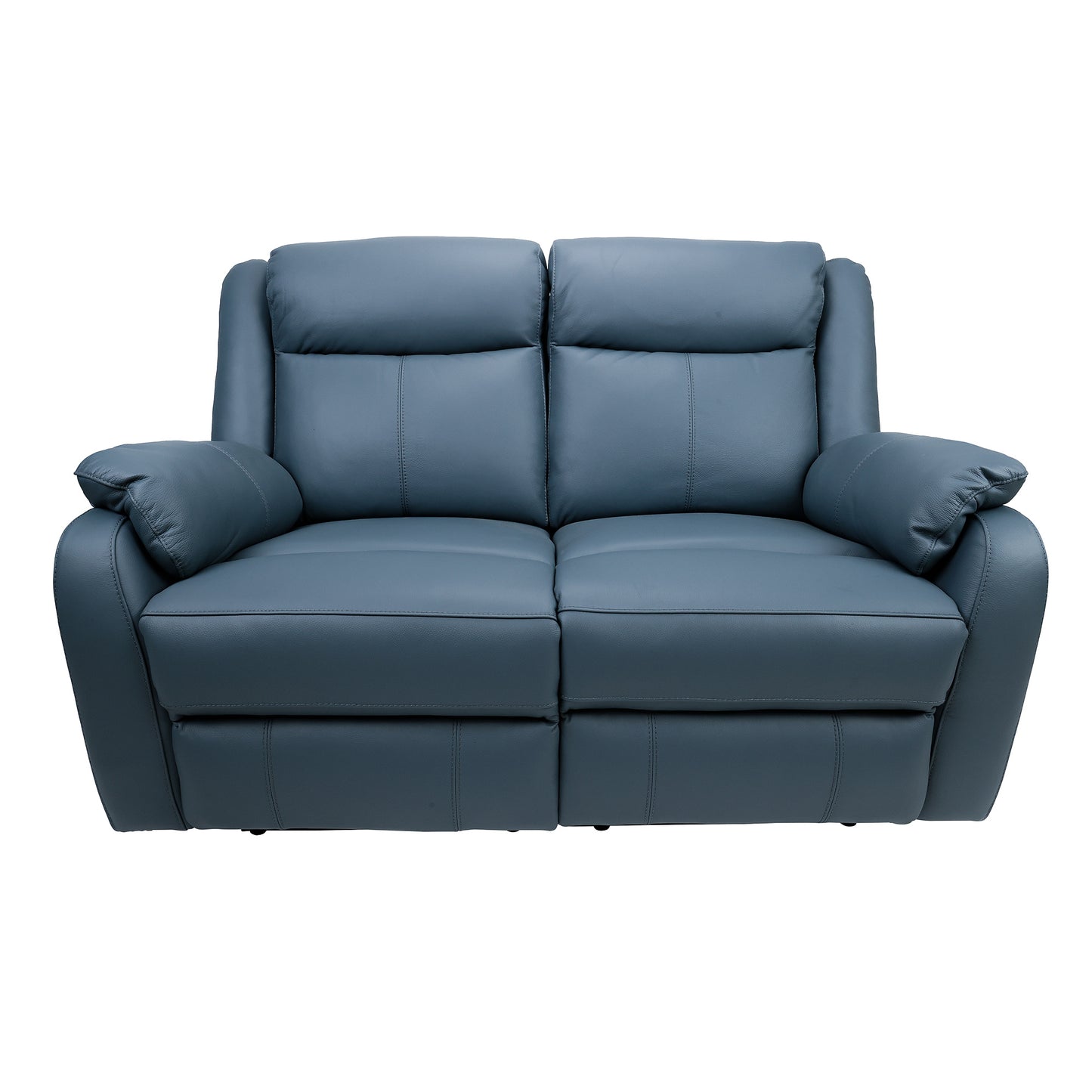 Bella 3+2+1 Seater Electric Recliner Genuine Leather Upholstered Lounge - Blue - Cosy Abode