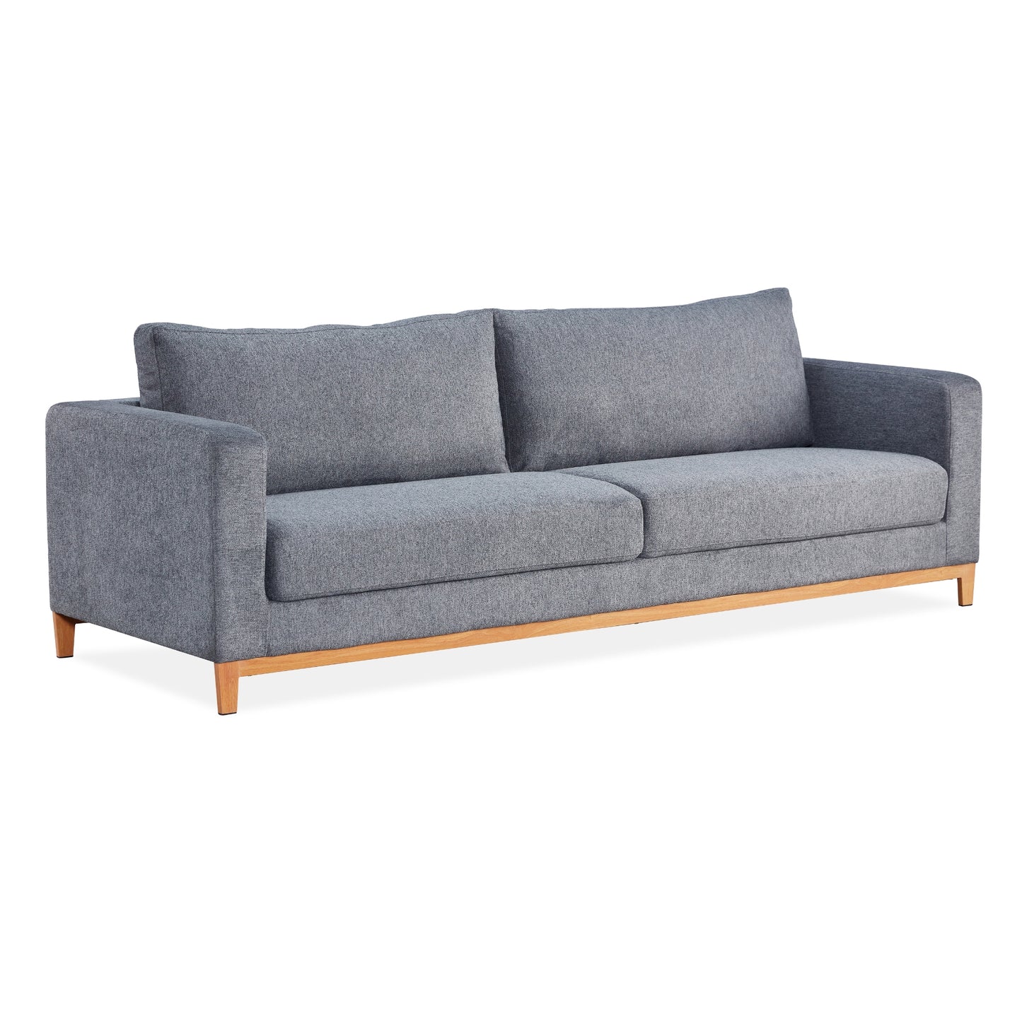 Emily 3 Seater Sofa Fabric Uplholstered Lounge Couch Grey - Cosy Abode