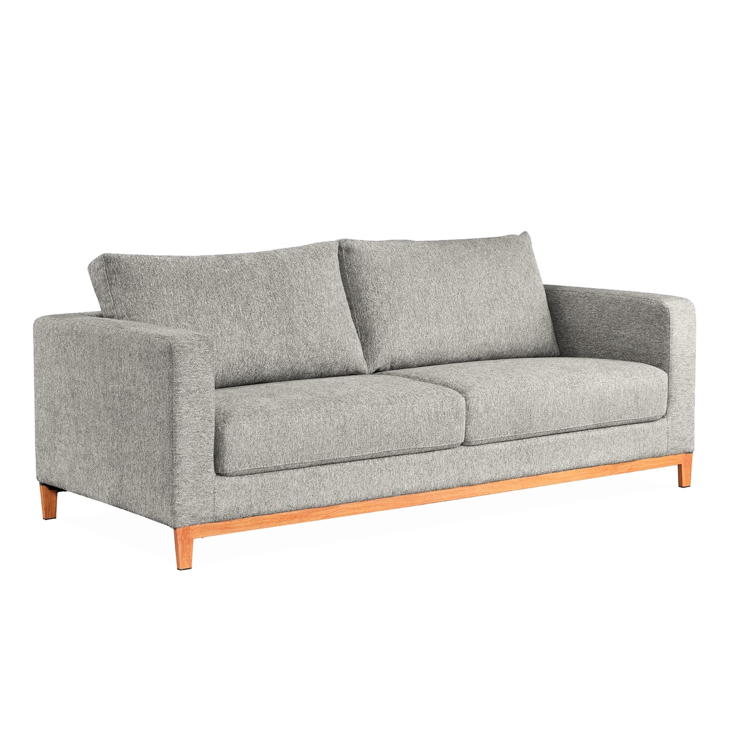 Emily 2 Seater Sofa Fabric Uplholstered Lounge Couch Light Grey - Cosy Abode