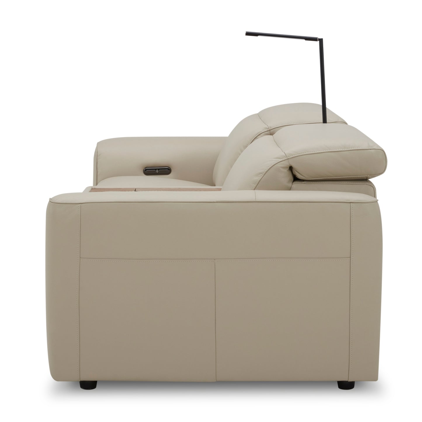 Hallie 2 Seater Genuine Leather Sofa Lounge Electric Powered Recliner Beige - Cosy Abode