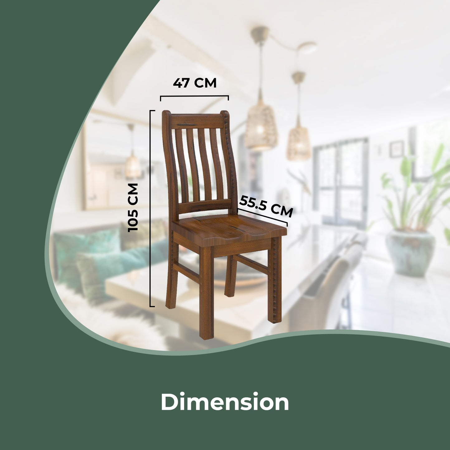 Umber 7pc Dining Set 180cm Table 6 Chair Solid Pine Wood Timber - Dark Brown - Cosy Abode