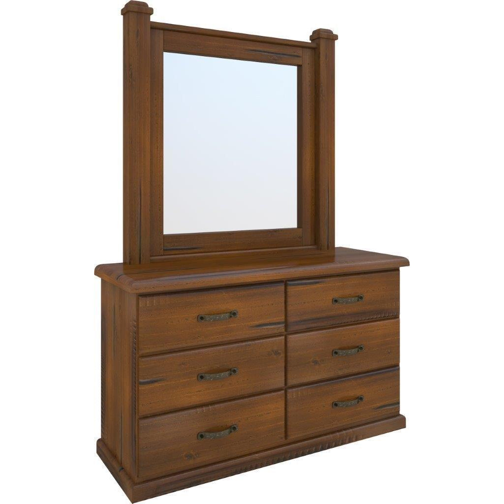 Umber 4pc Queen Bed Frame Suite Bedside Dresser Furniture Package - Dark Brown - Cosy Abode