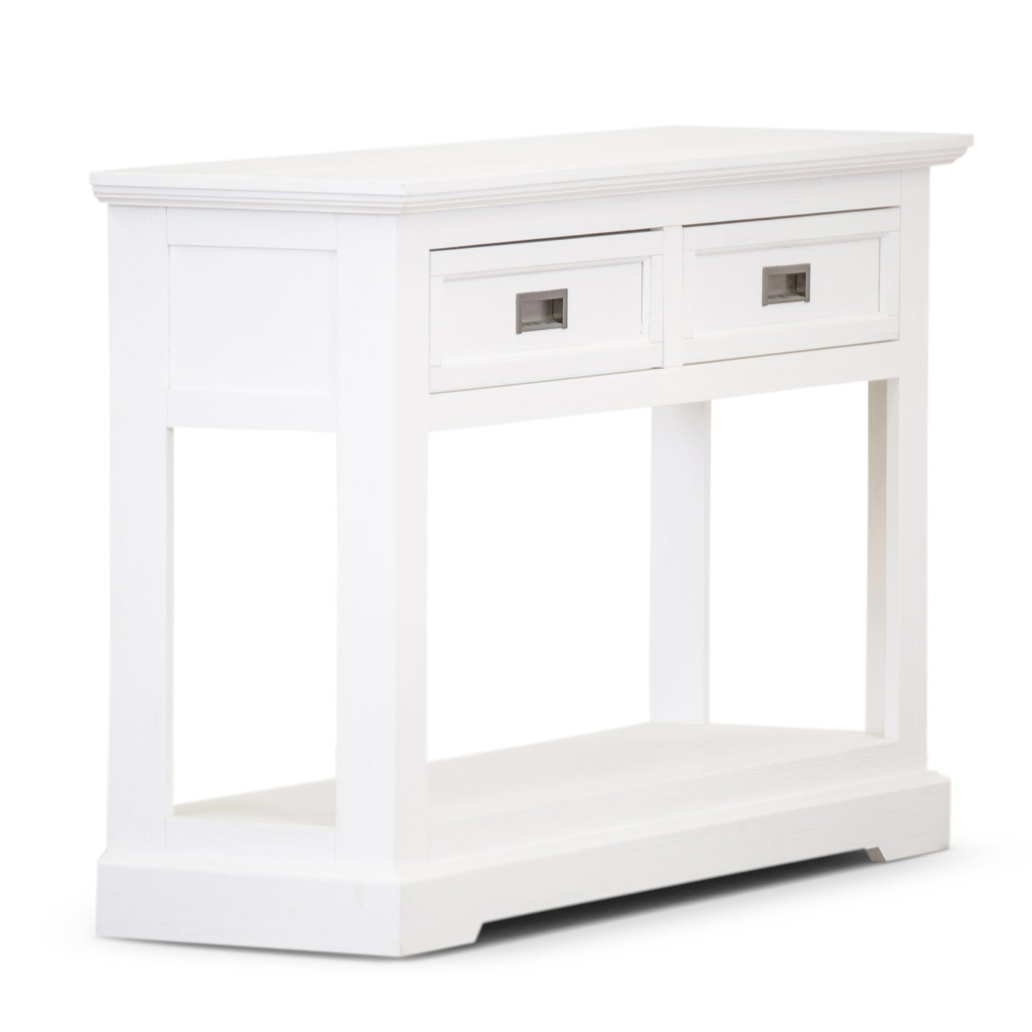 Laelia Console Hallway Entry Table 125cm Solid Acacia Timber Wood Coastal -White - Cosy Abode